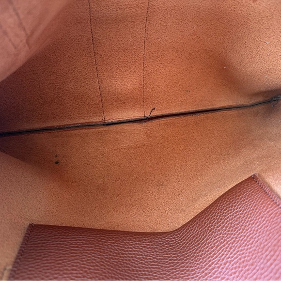 Brown Tote Bag with Black Stripe - Picture 4 of 5